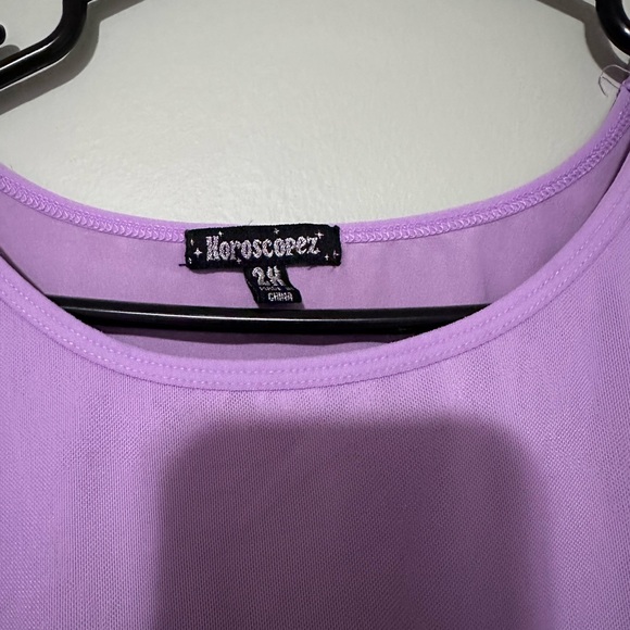 DollsKill x Horoscopez Purple Mesh Crop Top - Picture 2 of 2
